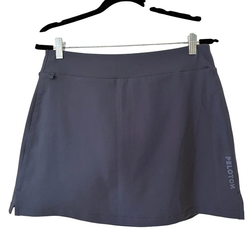 Peloton Women's Blue Grey Golf Skirt Skort Size Large NWT